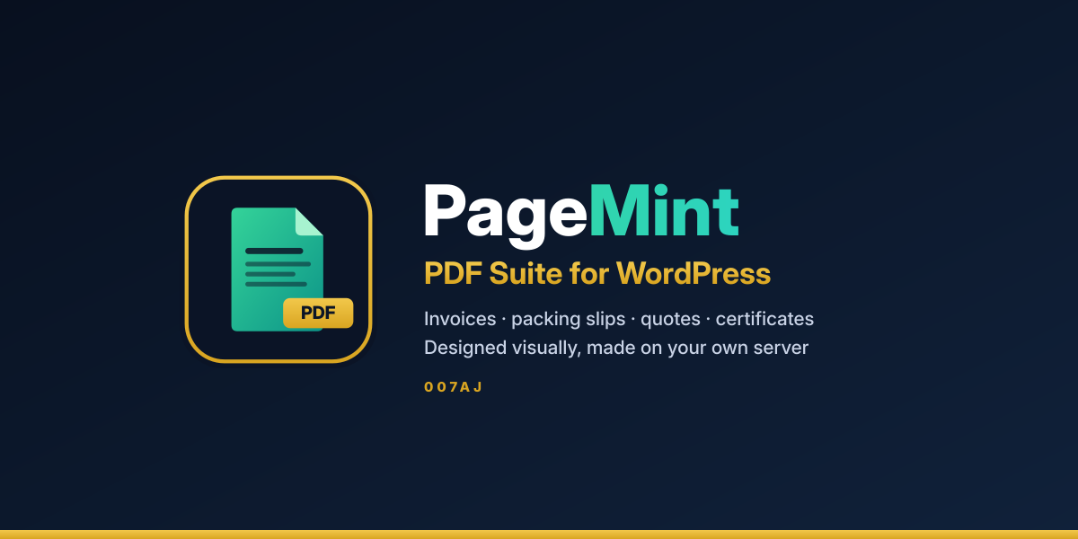 PageMint PDF Suite: visual PDF builder for WordPress